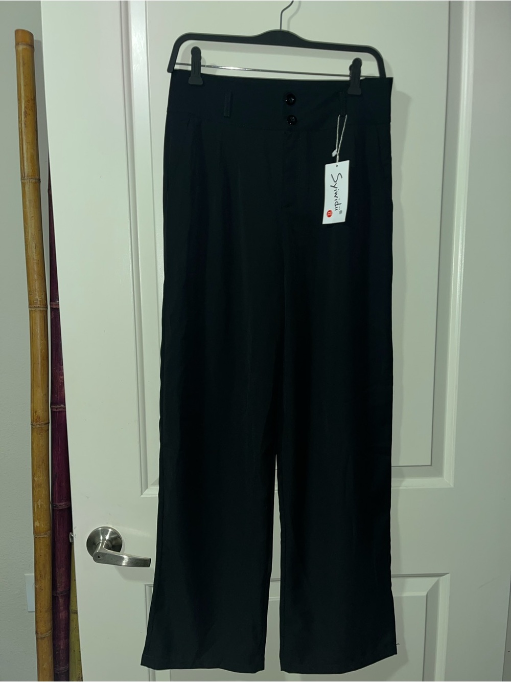 Women's Black Wide-Leg Trousers